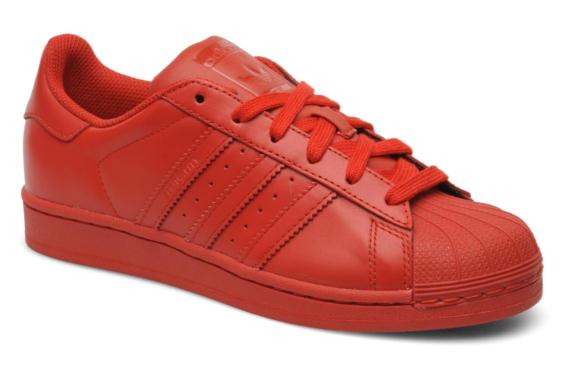 adidas superstar toute rouge femme